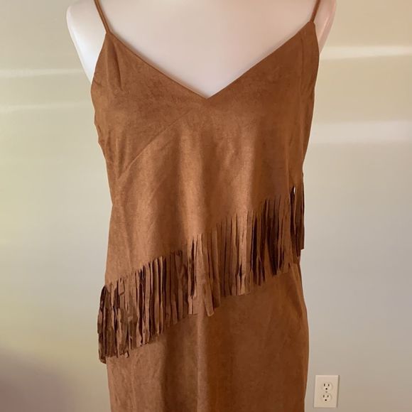 [ontwelfth] Brown Western Fringe Dress - Size Medium & Small - Picture 3 of 7